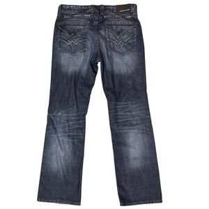 Affliction Los Angeles Cooper Relaxed Bootcut Jeans Denim Distressed‎ Mens 34